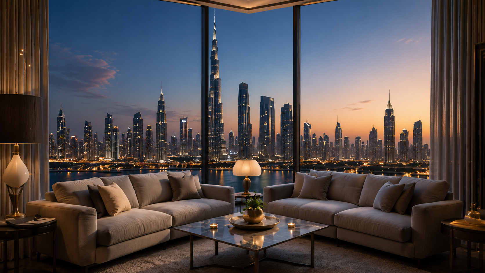 Dubai Homes For Sale luxury apartment with skyline view and premium real estate investment consultation