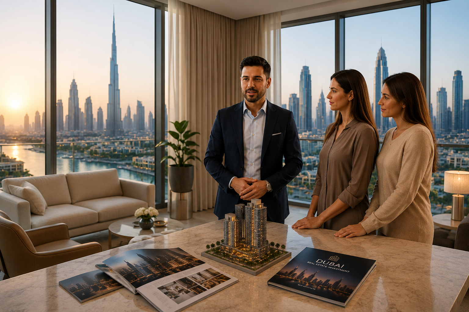 Dubai property consultation meeting with international buyers