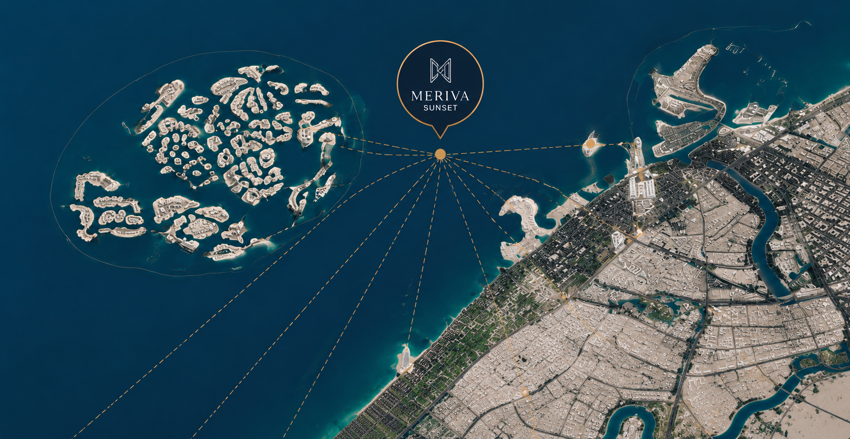 Meriva Sunset location map at Dubai Islands